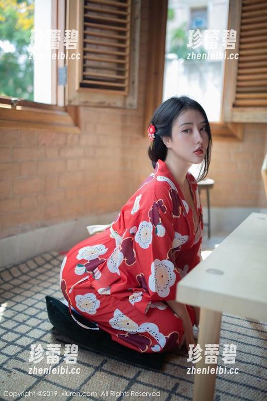 秀人网 - 原图再现，黑色的俞夕梦，像是从梦里走出来的女神。